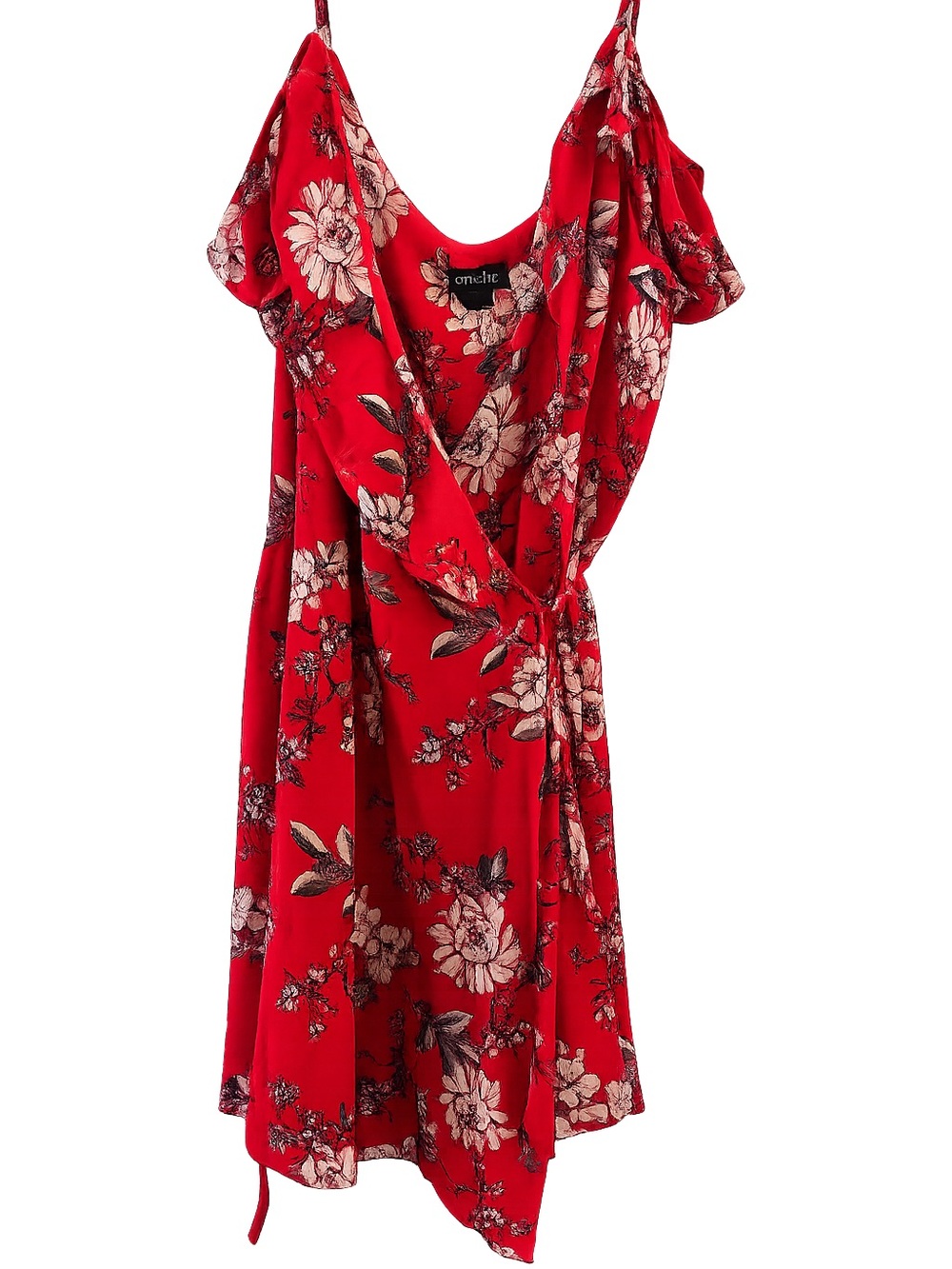 City Chic Red Floral Wrap Dress